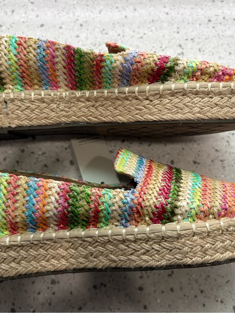 NWT Joie Cara Multicolor Woven Espadrille Slip-On - Women's- size 7.5